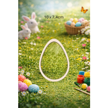 Jajko 10cm ramka, sklejka 3mm